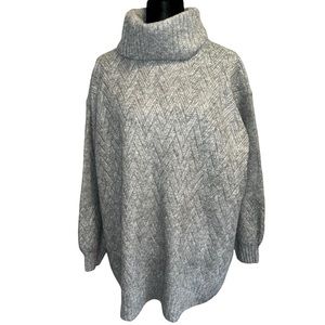 NWOT JF Cowlneck Zigzag Pattern Knit Sweater